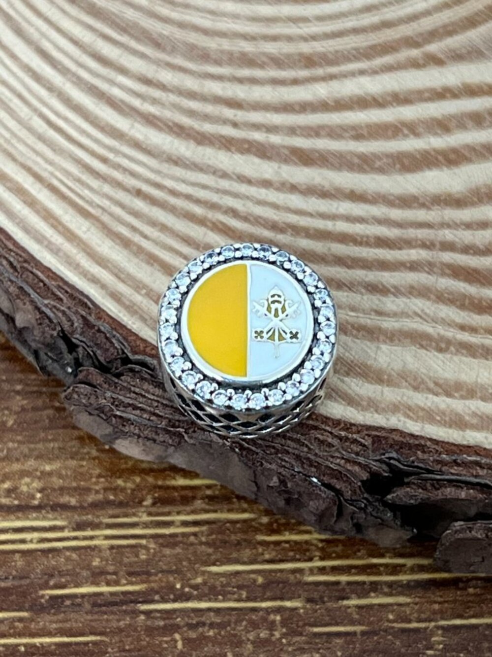 Pandora Vatican Flag Bead S925 Silver Charm